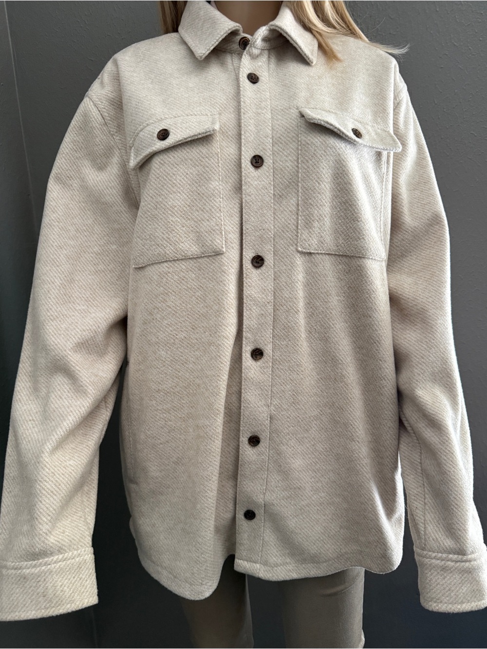 Express Men's Cream Lightweight Jacket